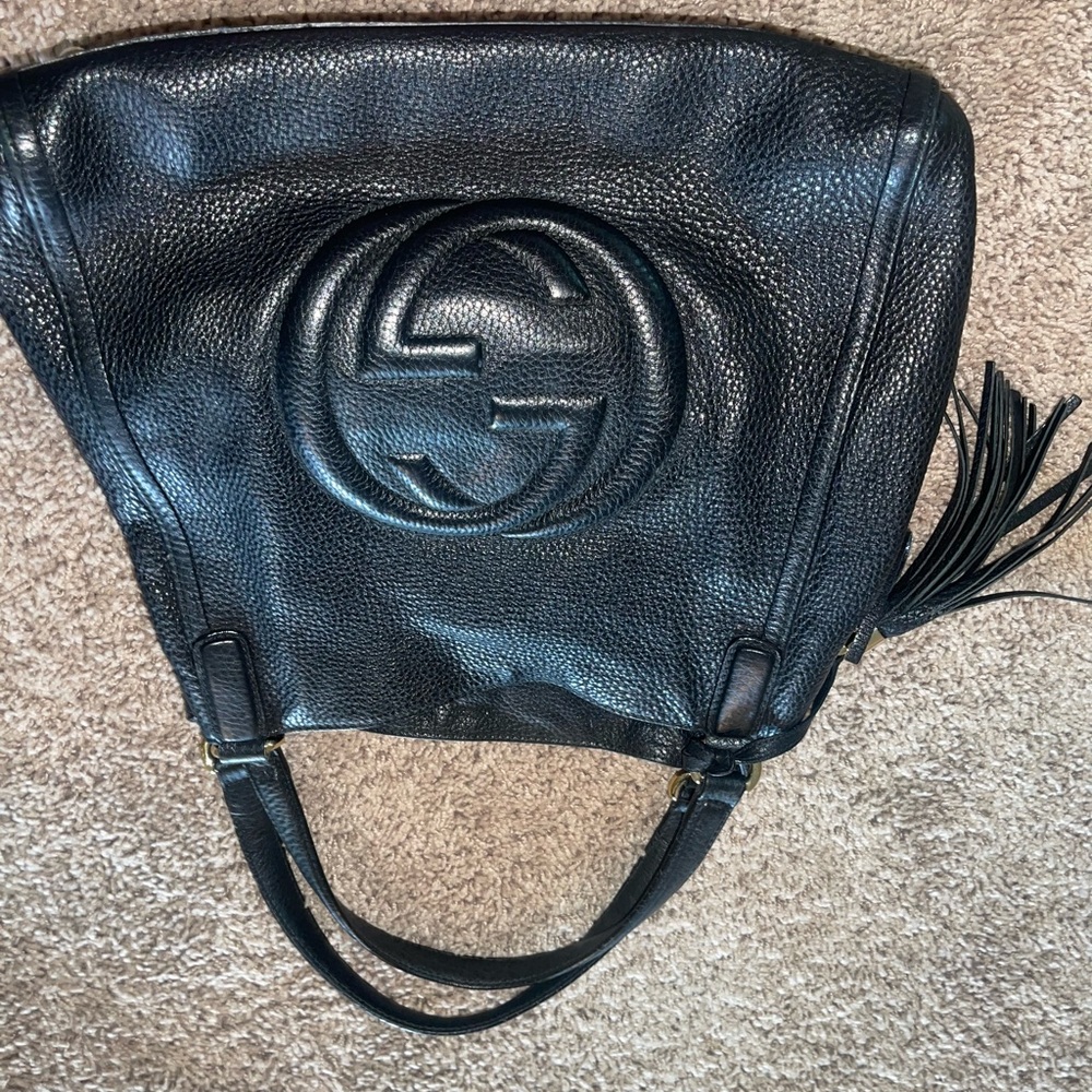 Black Gucci tote bag with gold hardware - Picture 4 of 15
